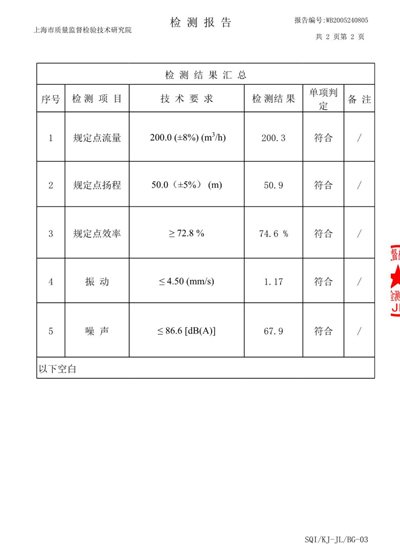 产品检验报告